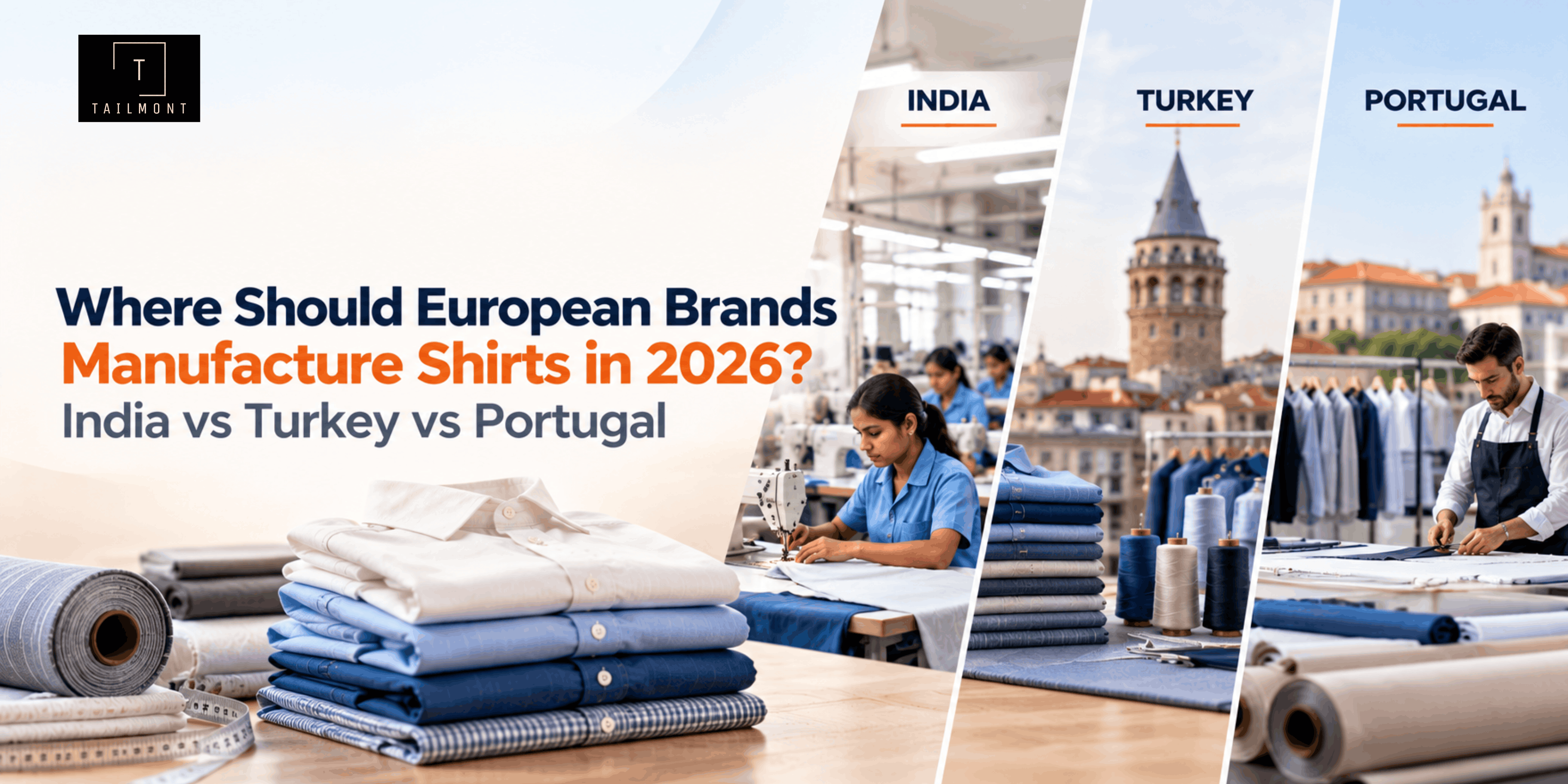 Where Should European Brands Manufacture Shirts in 2026? India vs Turkey vs Portugal