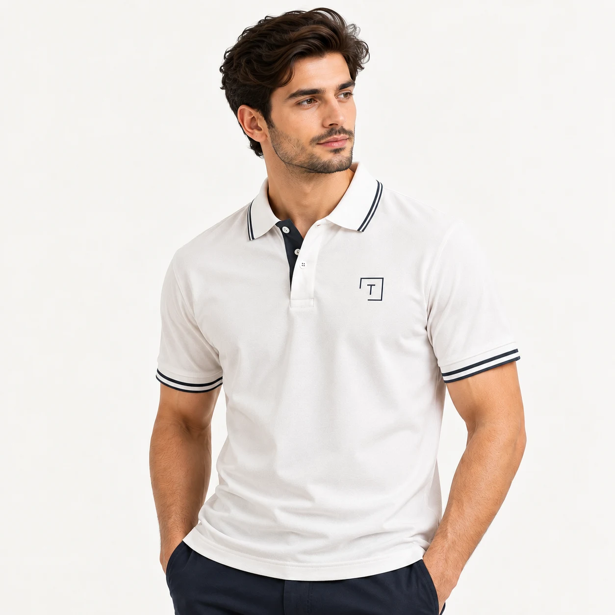 Classic Ivory Signature Polo T-shirt